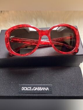 Dolce & Gabbana Red Tortoiseshell Women's Sunglasses